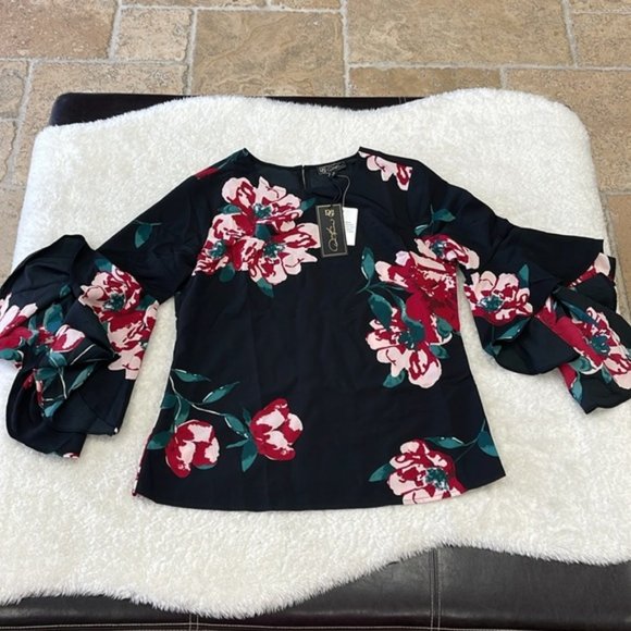 DG2 by Diane Gilman Floral-Print Cascade Tunic - Picture 7 of 8